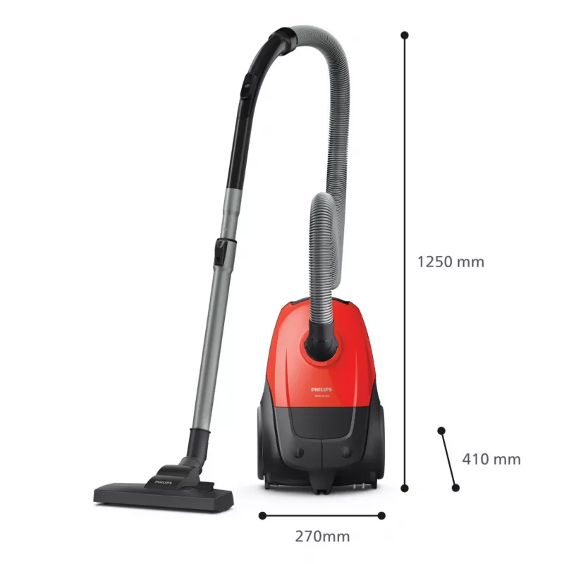 Cilindrinis dulkių siurblys Philips 1000 serija XD1111/10, 800 W, sausas valymas, dulkių maišas 3 l, HEPA, 77 dB