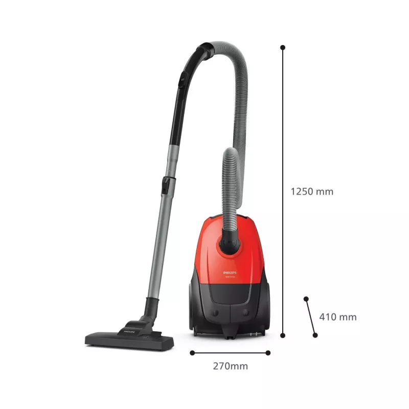 Cilindrinis dulkių siurblys Philips 1000 serija XD1111/10, 800 W, sausas valymas, dulkių maišas 3 l, HEPA, 77 dB