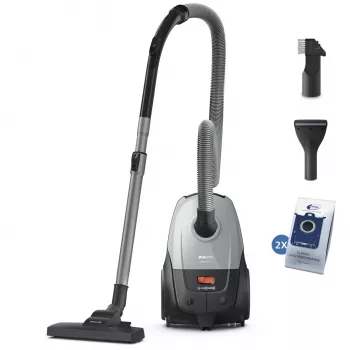 Cilindrinis dulkių siurblys Philips XD2142/12 — 850 W, 3 L dulkių maišas, HEPA filtras, sausas valymas