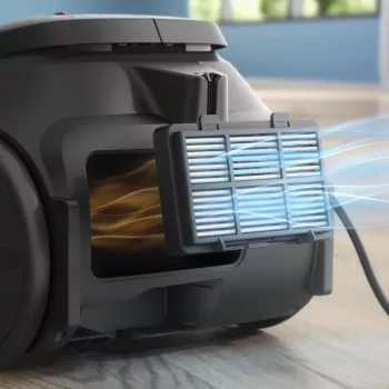 Cilindrinis dulkių siurblys Philips XD2142/12 — 850 W, 3 L dulkių maišas, HEPA filtras, sausas valymas
