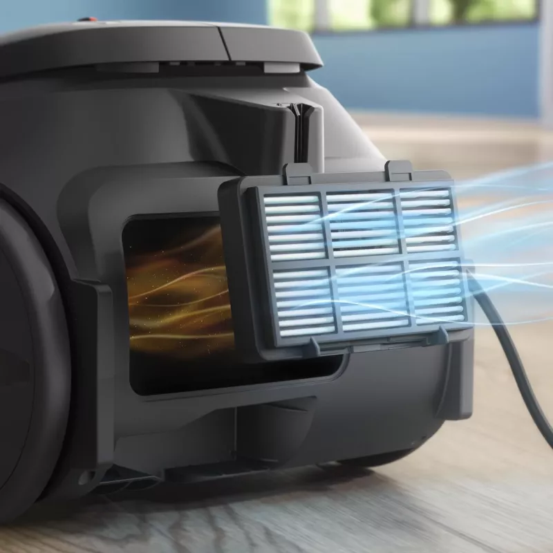 Cilindrinis dulkių siurblys Philips XD2142/12 — 850 W, 3 L dulkių maišas, HEPA filtras, sausas valymas