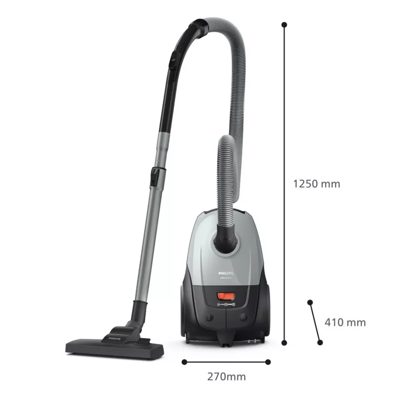 Cilindrinis dulkių siurblys Philips XD2142/12 — 850 W, 3 L dulkių maišas, HEPA filtras, sausas valymas