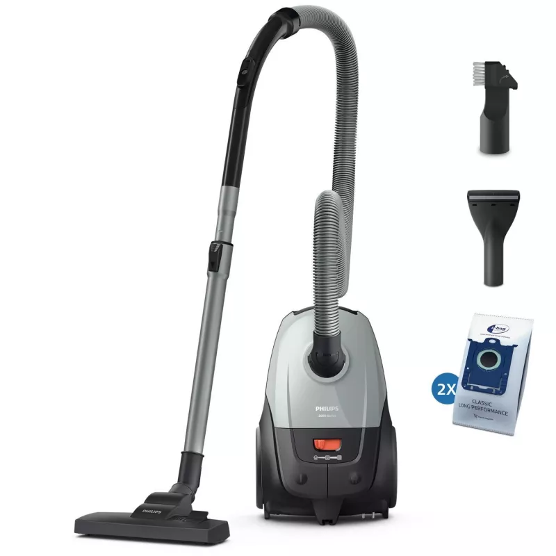 Cilindrinis dulkių siurblys Philips XD2142/12 — 850 W, 3 L dulkių maišas, HEPA filtras, sausas valymas