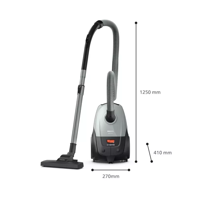 Cilindrinis dulkių siurblys Philips XD2142/12 — 850 W, 3 L dulkių maišas, HEPA filtras, sausas valymas