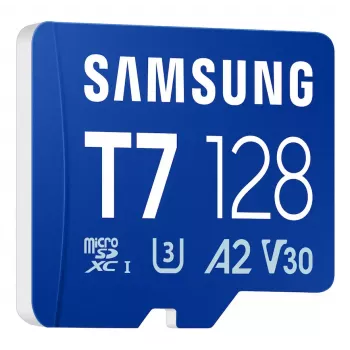 „Samsung T7“ „microSDXC“ atminties kortelė 128 GB UHS-I U3 V30 170 MB/s mėlyna