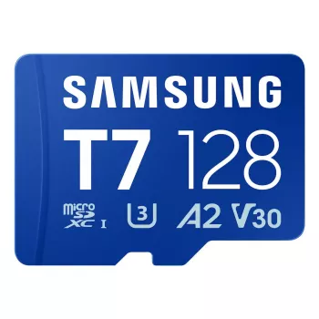 „Samsung T7“ „microSDXC“ atminties kortelė 128 GB UHS-I U3 V30 170 MB/s mėlyna
