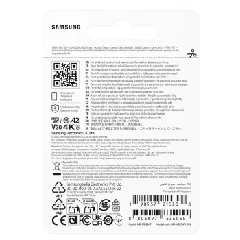 Samsung T7 256 GB mėlyna microSDXC atminties kortelė UHS-I U3 V30 skaitymas 170 MB/s