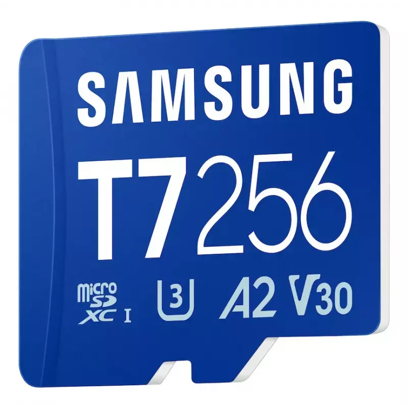 Samsung T7 256 GB mėlyna microSDXC atminties kortelė UHS-I U3 V30 skaitymas 170 MB/s