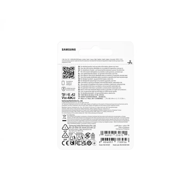 Samsung MB-MH128T/WW T9 microSD 128GB atminties kortelė