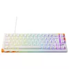 Mechaninė žaidimų klaviatūra Cherry K5 Pro TMR Compact — 65 % QWERTY USB laidinė, RGB, magnetinis jungiklis, oranžinė/balta