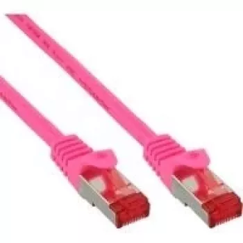 Patch kabelis InLine S/FTP PiMF Cat6 250MHz RJ-45–RJ-45 PVC varis rožinis 0,3 m