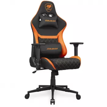 Universali žaidimų kėdė COUGAR Gaming Armor One V2 F, apmušta, paminkštinta sėdynė, juoda-oranžinė