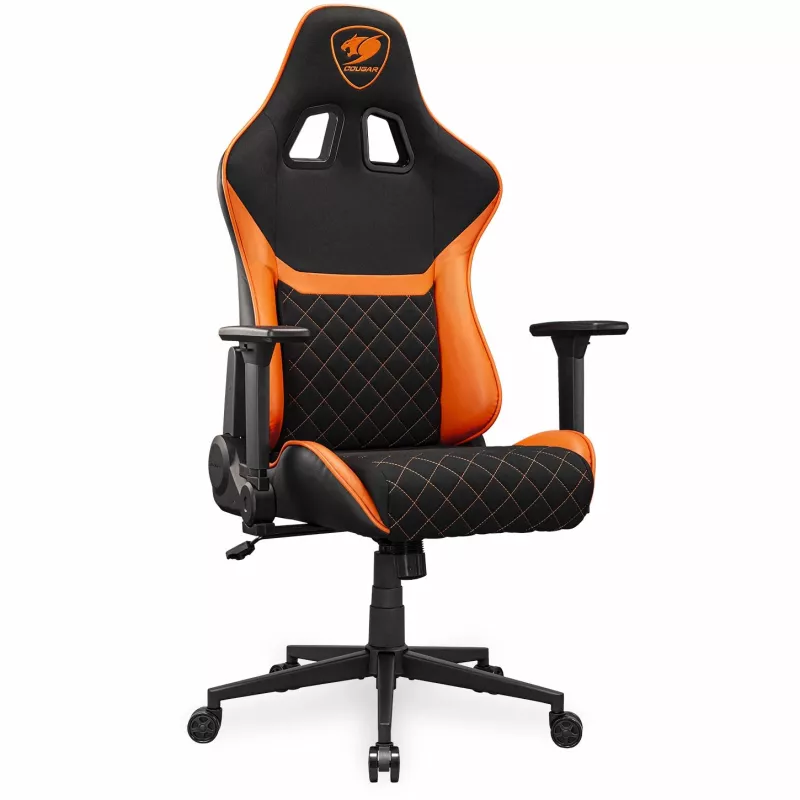 Universali žaidimų kėdė COUGAR Gaming Armor One V2 F, apmušta, paminkštinta sėdynė, juoda-oranžinė