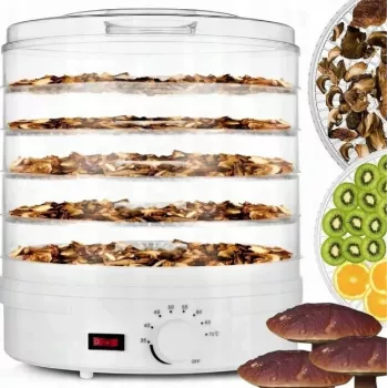 Extralink Home Large maisto džiovintuvas grybams, vaisiams, daržovėms ir žolelėms Powerful Pro 500W + 5 padėklai 27cm baltas