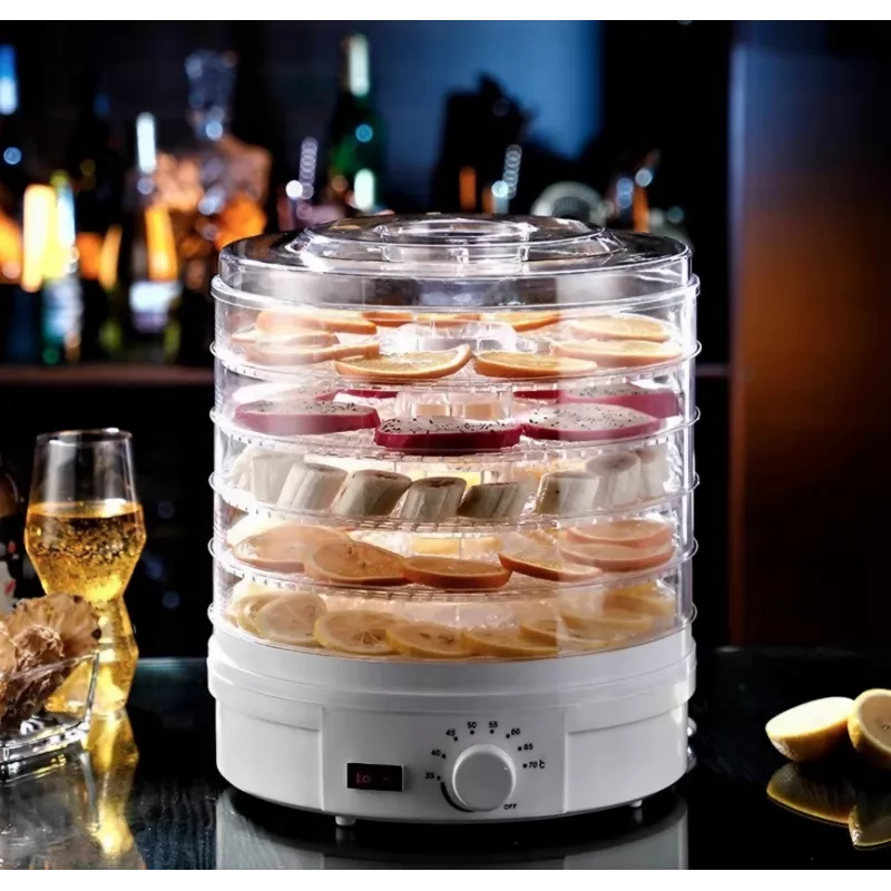 Extralink Home Large maisto džiovintuvas grybams, vaisiams, daržovėms ir žolelėms Powerful Pro 500W + 5 padėklai 27cm baltas