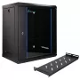 Extralink Lite 12U 530X400 sieninis spintos stovas juodas su lentyna