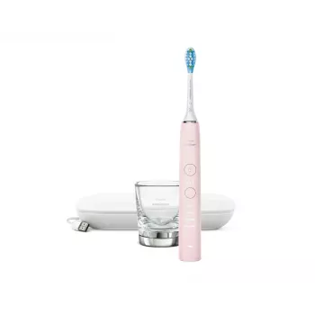 Elektrinis soninis dantų šepetėlis Philips DiamondClean 9000 HX9911/29 – suaugusiems, įmontuota Li‑Ion baterija, Soft ir Normal režimai, rožinis