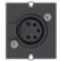 Bachmann Custom Module 1 x XLR lizdas - Modulinis Faceplate-Snap-In - XLR (5 kontaktų) - Juoda (917.101)