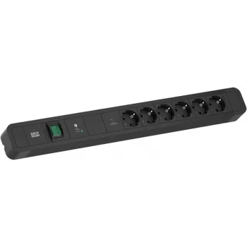 Bachmann PRIMO 2 Black 6 lizdų 2 m kištukinis ilgintuvas