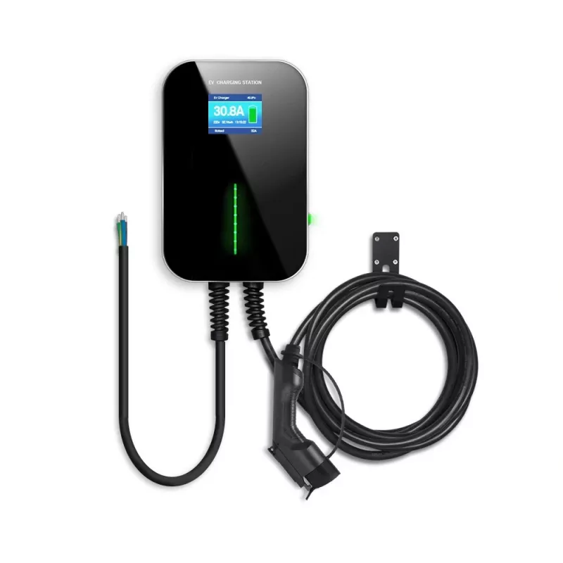 Extralink BS20-BC-22kW-APP Elektromobilio įkroviklis 2 tipo 32A 22kW, 3 fazės, LCD ekranas, programa, 6,1 m