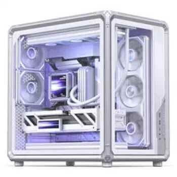 Jonsbo X400 PC korpusas, Midi Tower, ATX, Grūdintas stiklas - Baltas