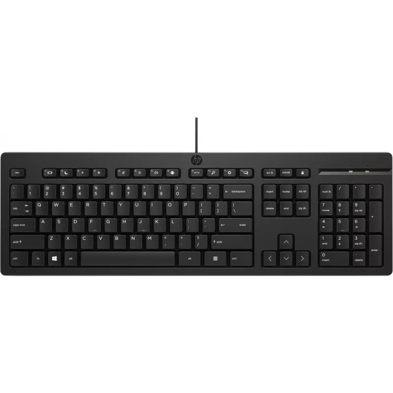 HP 125 laidinė klaviatūra, pilno dydžio, USB, membraninė, juoda