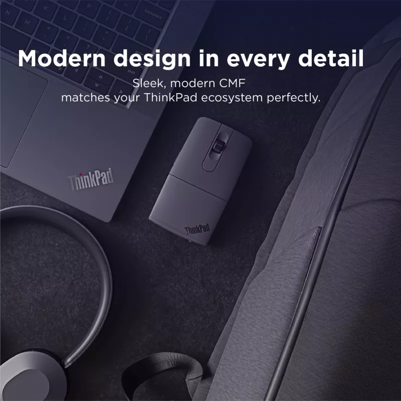 Belaidė ambidekstrinė Bluetooth pelė Lenovo 4Y51T62792 — IR LED, 4000 DPI, 7 mygtukai, ratukas, pilka