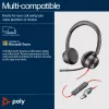 HP Poly Blackwire 8225 USB-C ausinės, laidinės, biurui/skambučių centrui, 185 g, juodos