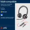 HP Poly Blackwire 8225 USB-C ausinės, laidinės, biurui/skambučių centrui, 185 g, juodos
