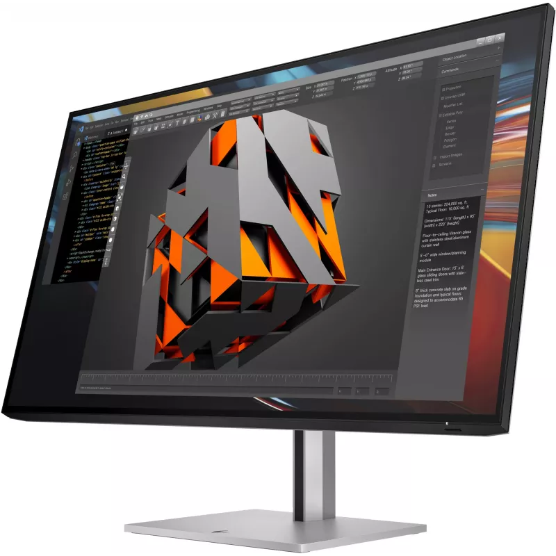 HP Series 7 Pro 31,5 colio 4K Thunderbolt 4 monitorius - 732pk, 80 cm (31,5 colio), 3840 x 2160 pikselių, 4K Ultra HD, LCD, 5 ms, juodas, sidabrinis
