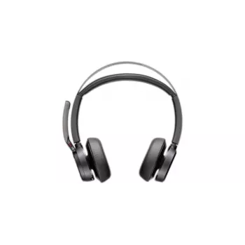 Ausinių komplektas HP Poly Voyager Focus 2-M USB-C-C su USB-C/A adapteriu, įkrovimo stovu ir Poly+ 3 metų garantija