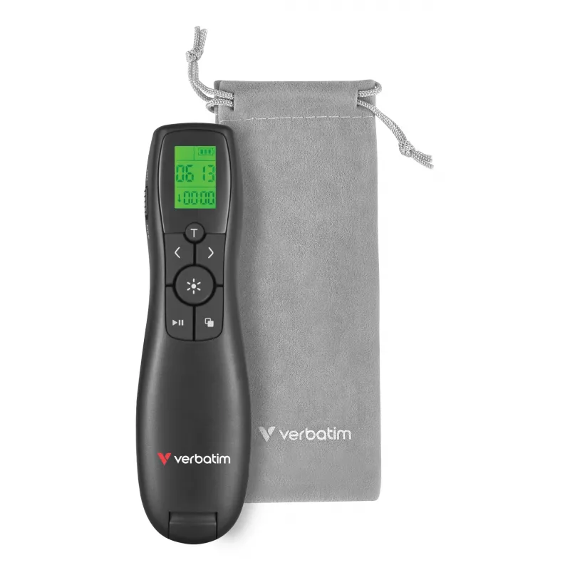 Verbatim Keynote Wireless Presenter su LCD ekranu, RF, USB, 30 m, juoda