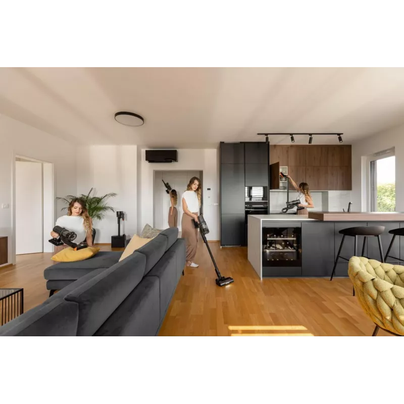 Gorenje SVC296749NEBL 2-in-1 belaidis kombinuotas siurblys, sausas valymas, HEPA filtras, be maišelio, 0,6 l, 550 W, antracitas