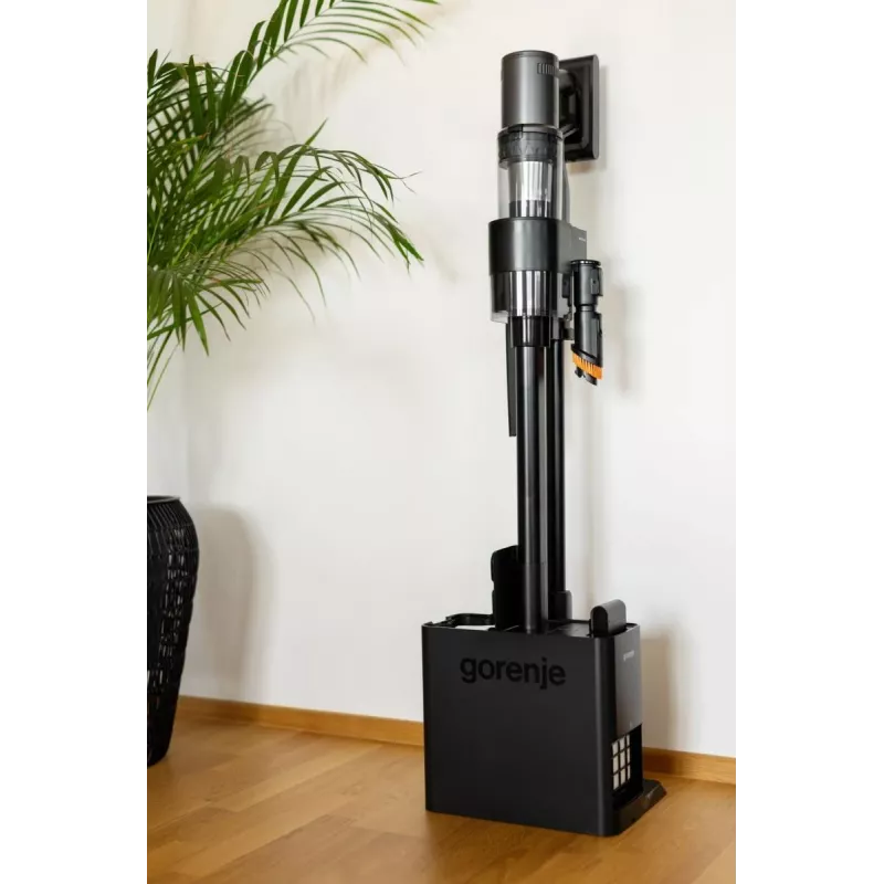 Gorenje SVC296749NEBL 2-in-1 belaidis kombinuotas siurblys, sausas valymas, HEPA filtras, be maišelio, 0,6 l, 550 W, antracitas