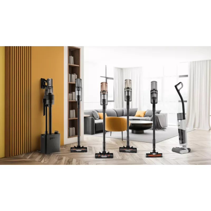 Gorenje SVC296749NEBL 2-in-1 belaidis kombinuotas siurblys, sausas valymas, HEPA filtras, be maišelio, 0,6 l, 550 W, antracitas