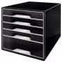 Leitz Desk Cube 5 stalčių organizatorius, juodas