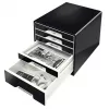 Leitz Desk Cube 5 stalčių organizatorius, juodas