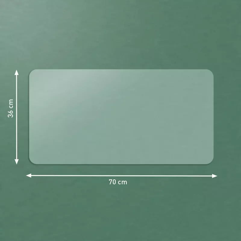 Leitz didelis permatomas stalinis kilimėlis, permatomas, PVC, 360 mm, 700 mm, 1 mm, 300 g