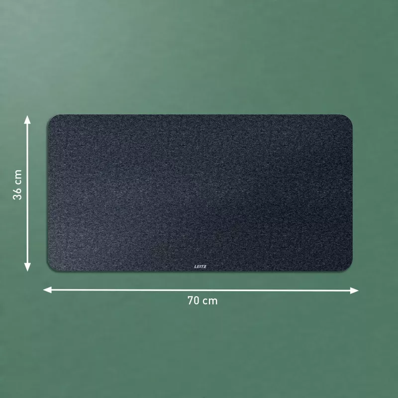 Leitz didelis veltinis staltiesės kilimėlis, tamsiai pilkas, 360 x 700 mm, 3 mm