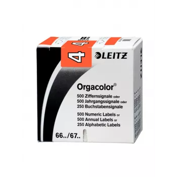 Lipni etiketė Leitz Orgacolor apvaliais kampais Oranžinė