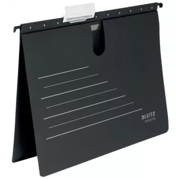 Leitz Alpha® Recycle segtuvas su pakabinimo strypais, A4, juoda, kartonas, 348 mm, 2 mm, 270 mm