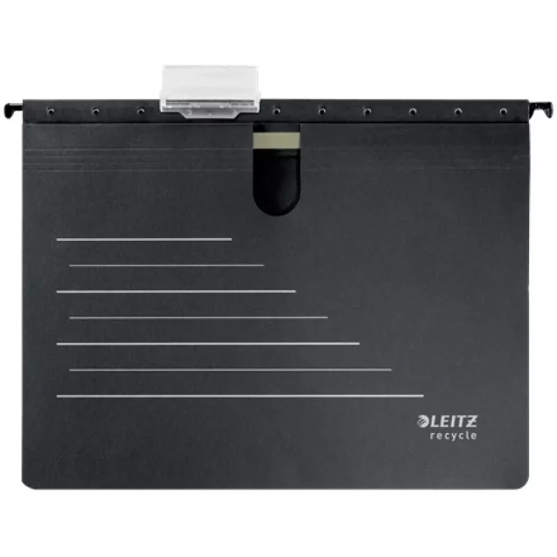 Leitz Alpha® Recycle segtuvas su pakabinimo strypais, A4, juoda, kartonas, 348 mm, 2 mm, 270 mm