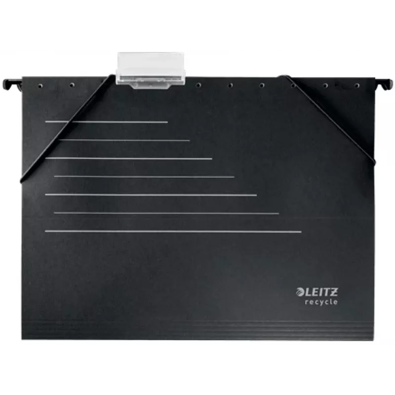Leitz Alpha® Recycle kabančioji byla, A4, juoda, kartonas, 80 g/m², 150 lapų, 348 mm