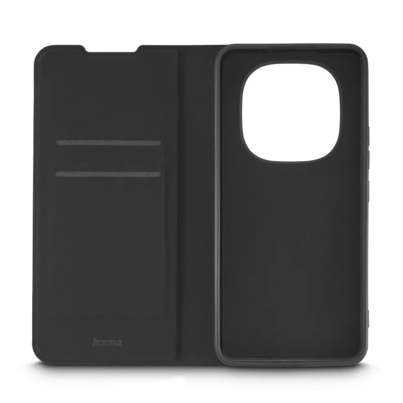 Dėklas HAMA Daily Protect „folio“ telefonui Xiaomi Redmi Note 15 Pro 4G, 17,2 cm (6,77 colio), juodas, 2 kortelių kišenės, stalinis stovas