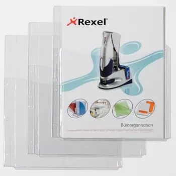 Rexel Extra Capacity kišenės su priekine kišene, 210 x 297 mm (A4), skaidrios, PVC, 0,18 mm