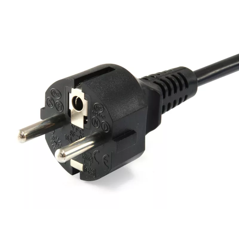 Equip aukštos kokybės maitinimo laidas, C5 į Schuko, 3.0 m, C5 jungtis, CEE7/7, H05VV-F3G, 250 V, 2,5 A