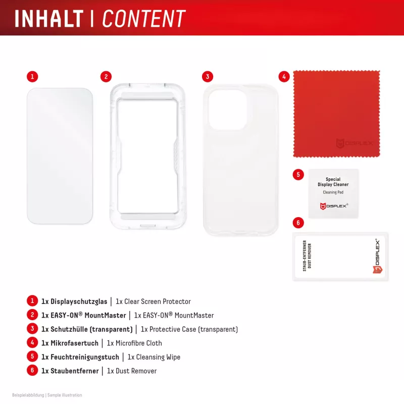 Apsauginis stiklas + dėklas e.v.i., skirtas Apple iPhone 17 Pro – grūdintas stiklas, permatomas, atsparus įbrėžimams ir smūgiams
