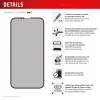 Privatumo grūdinto stiklo apsauga e.v.i. Displex (10H) Apple iPhone 16e/17e su privatumo filtru, atspari smūgiams ir įbrėžimams