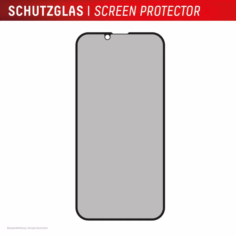 Privatumo grūdinto stiklo apsauga e.v.i. Displex (10H) Apple iPhone 16e/17e su privatumo filtru, atspari smūgiams ir įbrėžimams