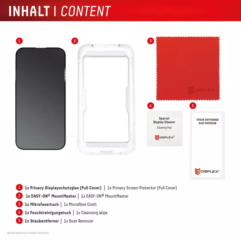 Privatumo grūdinto stiklo apsauga e.v.i. Displex (10H) Apple iPhone 16e/17e su privatumo filtru, atspari smūgiams ir įbrėžimams